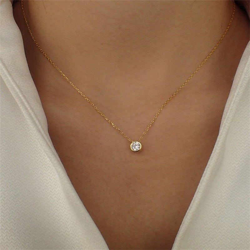 Wholesale Stainless Steel Inlaid Diamond Necklace Bracelet Accessories