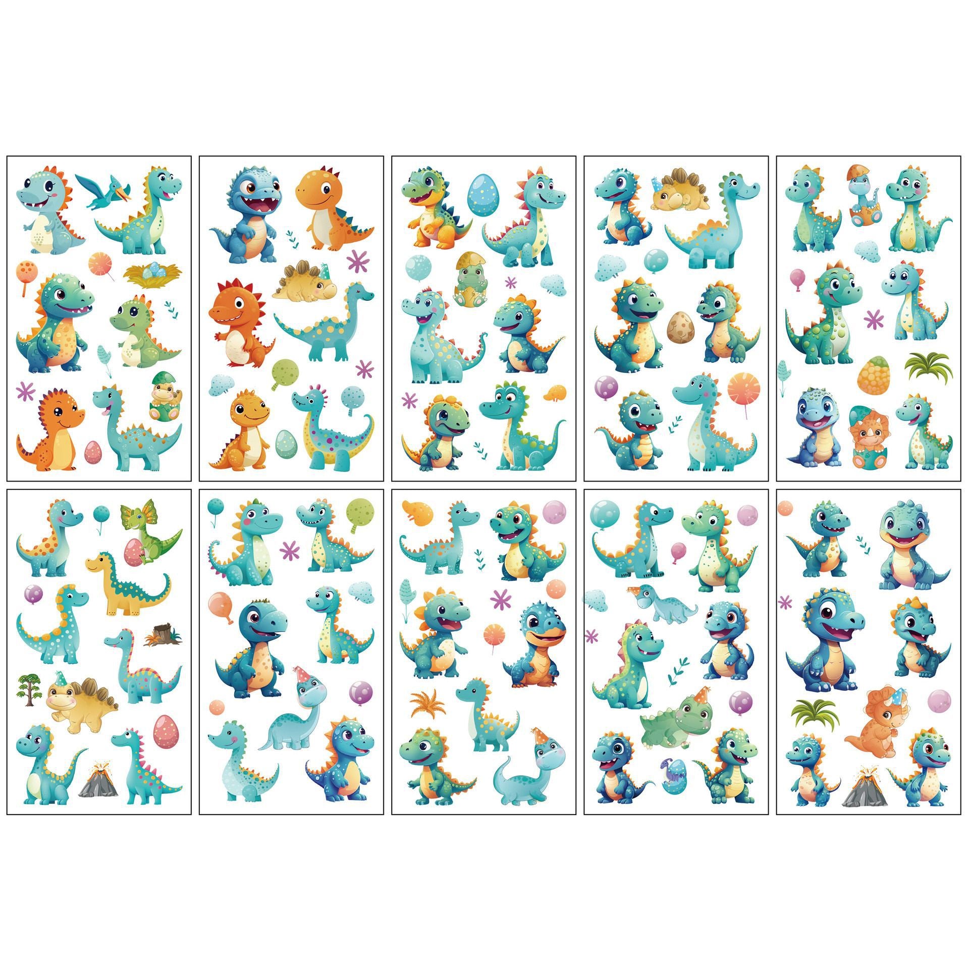 Wholesale 10pcs/sheet Children's cartoon little monster cute tattoo sticker