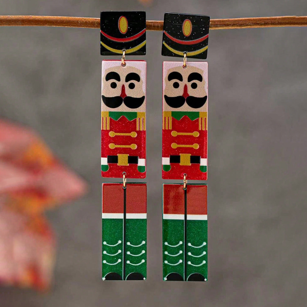 Wholesale Christmas tree gingerbread man  Acrylic Earrings