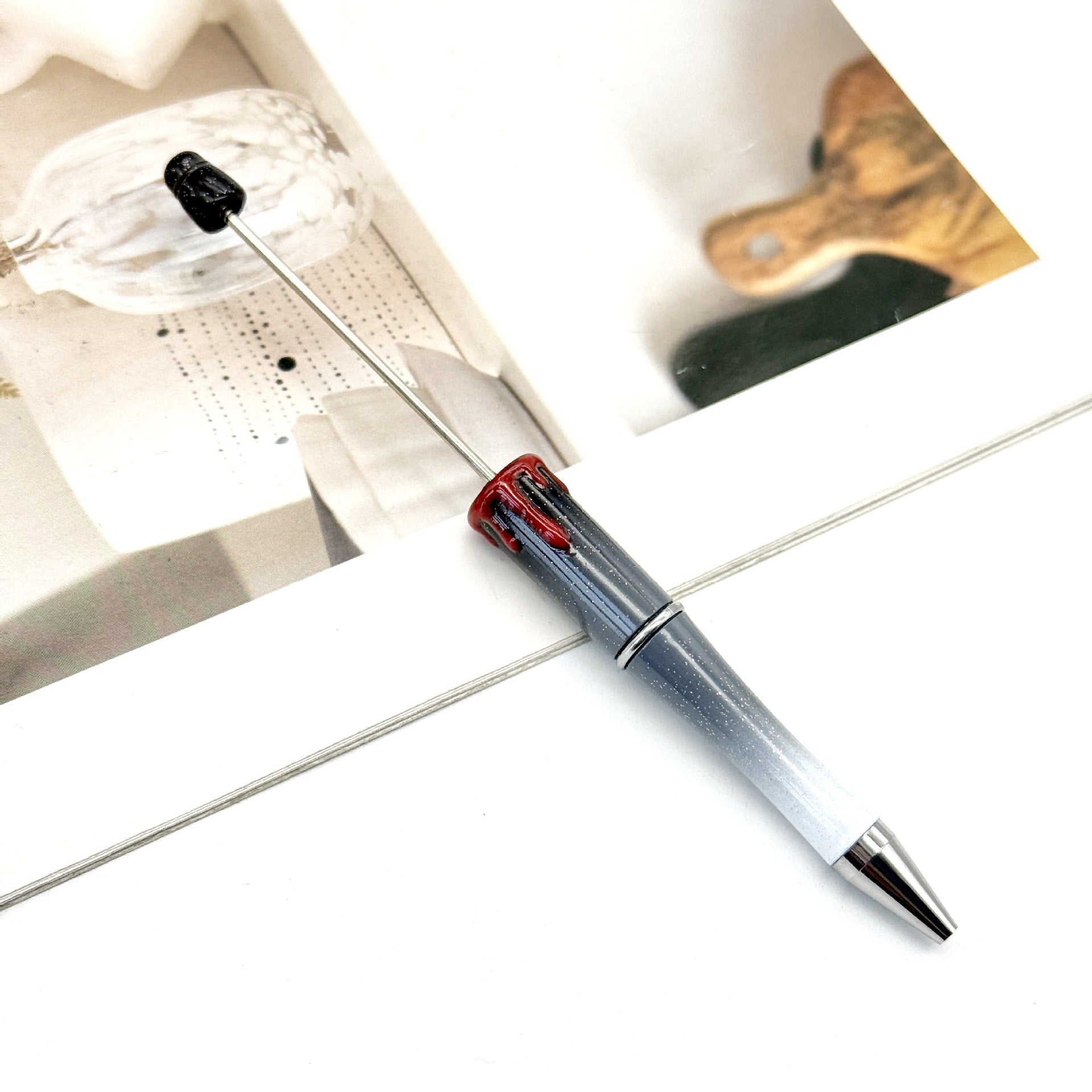Wholesale New DIY Blood Print Beadable Pen Christmas Blood Print Pen