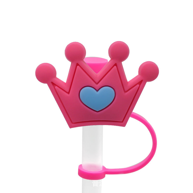 Wholesale 10PCS BOO Creative Logo Silicone Straw Tube Cap Straw Decoration