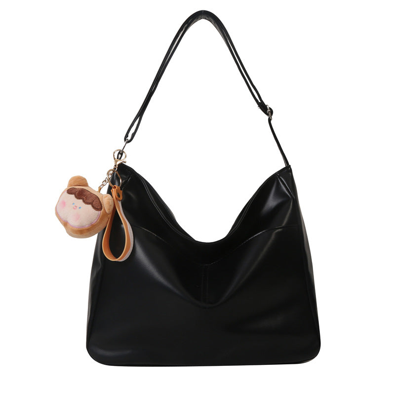 Wholesale PU Leather Solid Color Simple Casual Shoulder Crossbody Tote Bag
