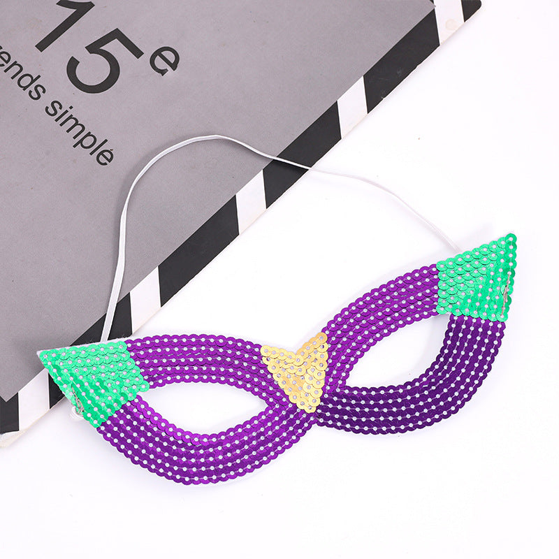 Wholesale Plastic Carnival Sequin Eye Mask