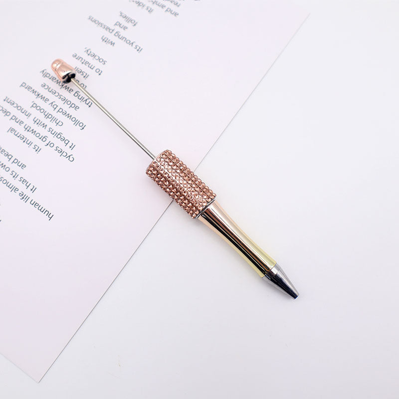 Wholesale Beadable Pens  AB Color Diamond Gradient UV Plating Pen Colorful Rhinestone Beaded Pen