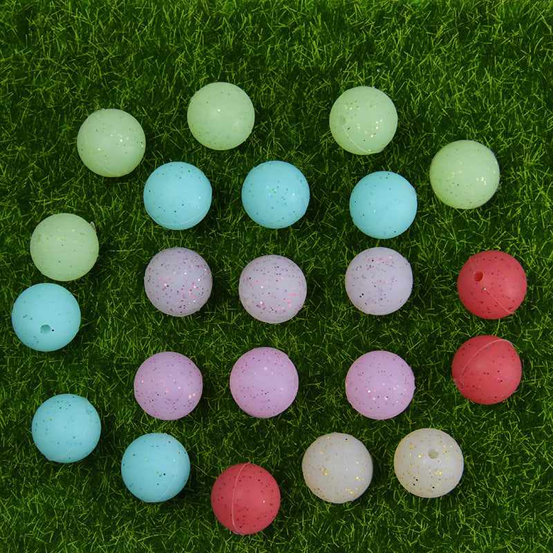 Wholesale 50 PCS DIY Silicone Fine Glitter Beads