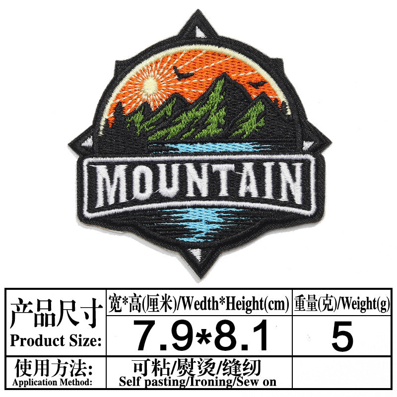 Wholesale Twill Self Adhesive Embroidered Patch Set Decorative Accent For Towels And Outdoor Camping Gear Gift Resale