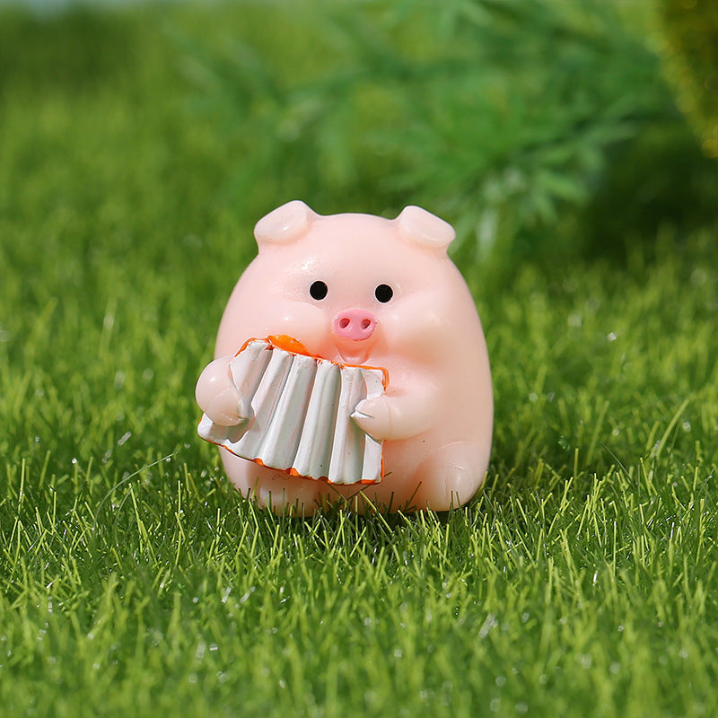 Wholesale of Cute Musical Instruments and Pig Resin Ornaments