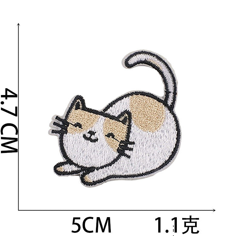 Wholesale Mixed Cartoon Cat And Astronaut Embroidered Patches Polyester Self Adhesive Clothing Decorative Accent For Everyday Boutique And Gift