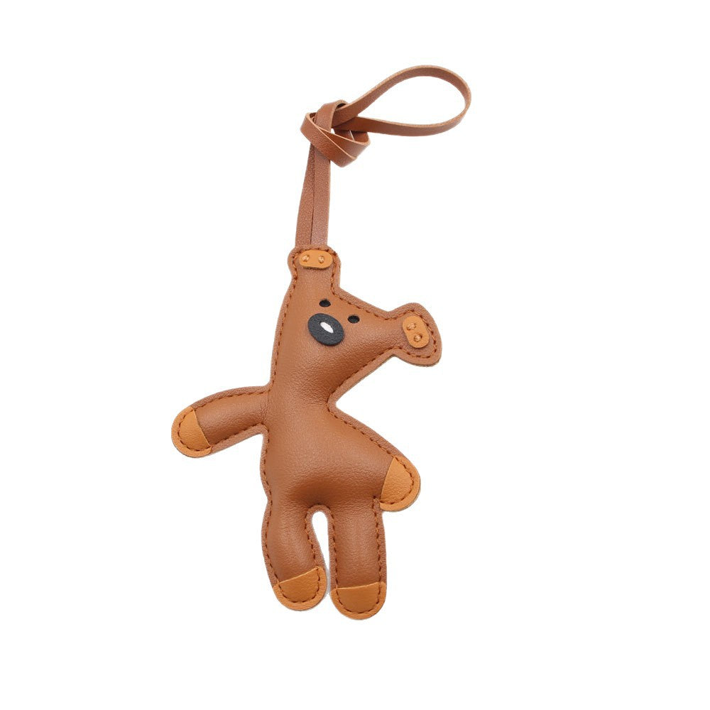 Wholesale Trendy Bean Bear Bag Charm Coffee Artificial Leather Cartoon  Pendant Purse Keychain Gift Resale