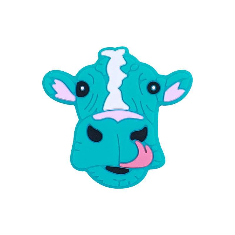 Wholesale of 20PCS/PACK Highland Cattle Silicone Beads