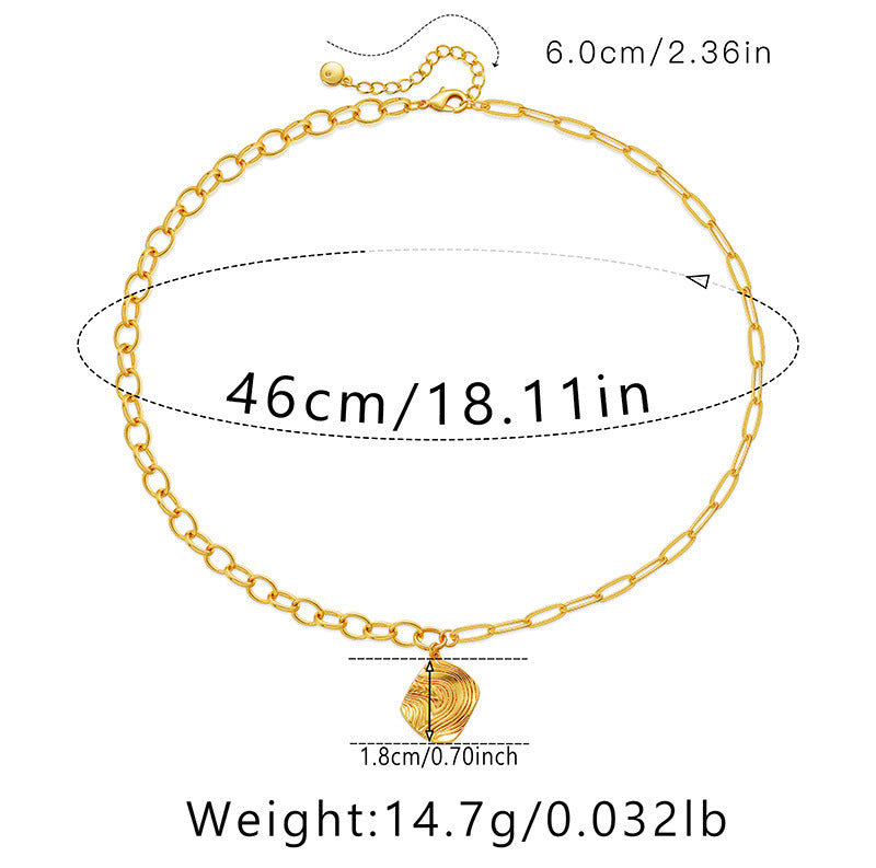 Wholesale Real Gold Electroplated Thick Chain Heavy Metal Style Necklace