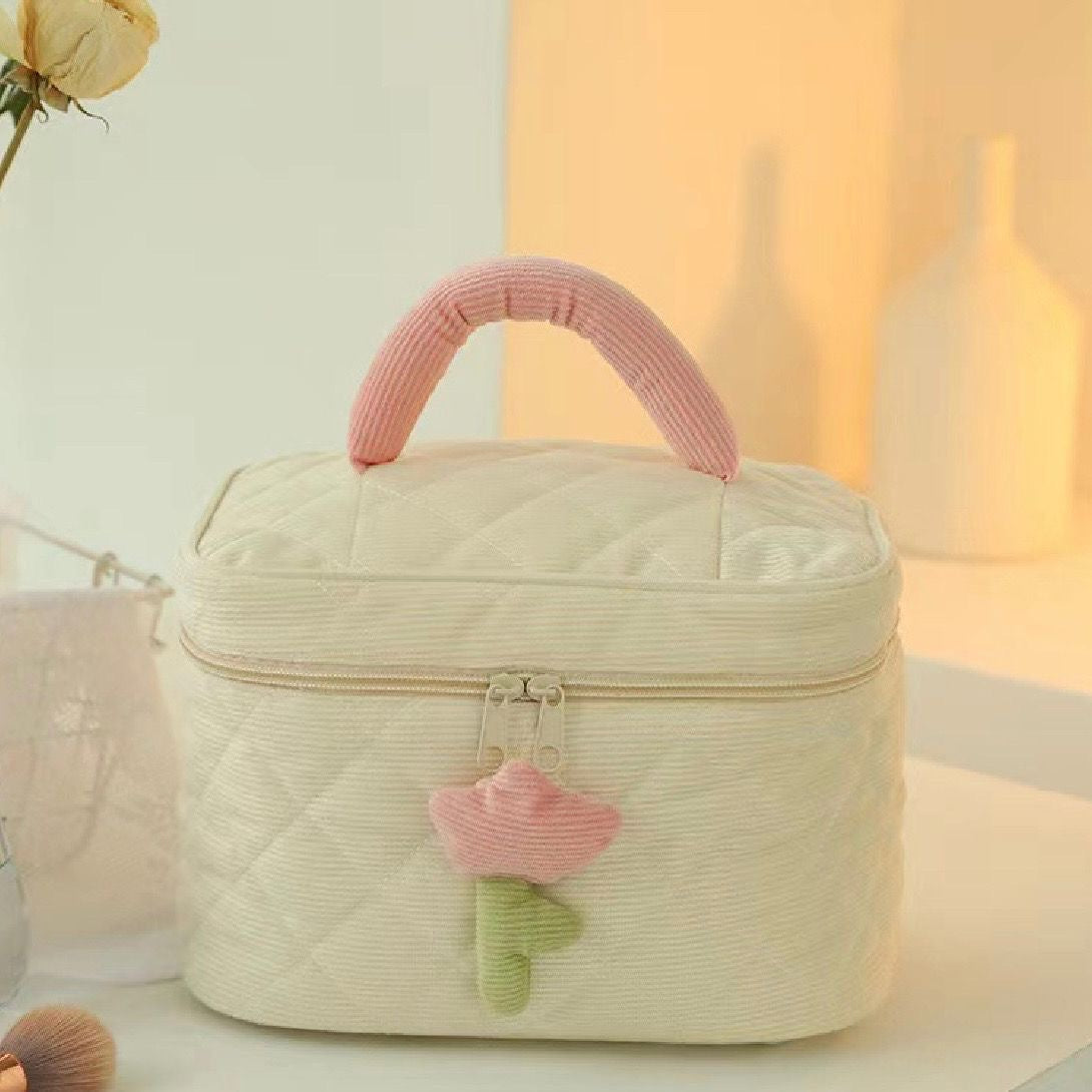 Wholesale Corduroy Cute Makeup Large Capacity Storage Bag