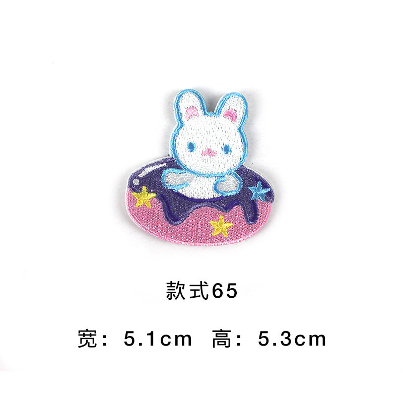 Wholesale Cute Cartoon Embroidered Cloth Patches Self Adhesive Badges For Coat Decoration DIY Craft Supply Gift