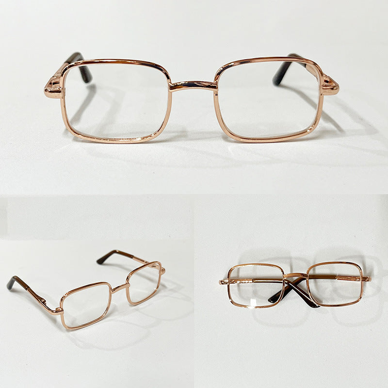 Wholesale 8. 5cm wide metal eyeglasses Doll Accessories