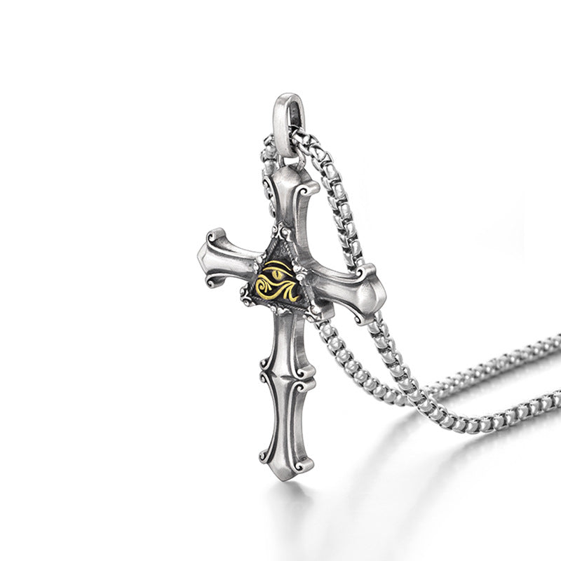 Wholesale necklace men's trendy retro high street personality pendant