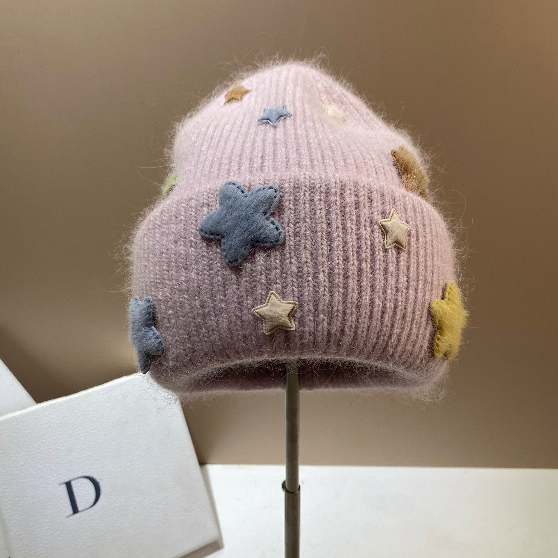 Wholesale Autumn and Winter Rabbit Fur Cute Star Knitted Hat