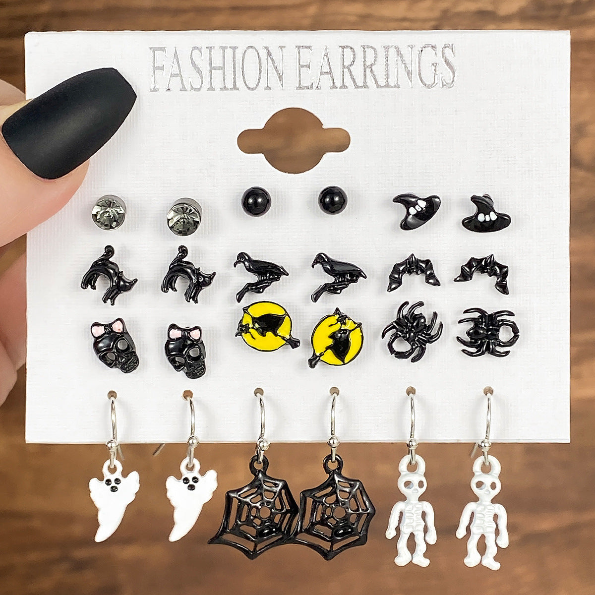Wholesale Oil Drop Halloween Earrings Set