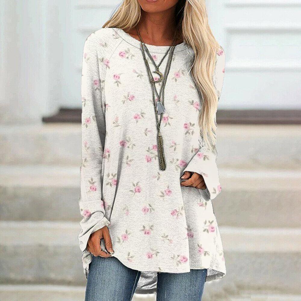 Wholesale Spring 3D Valentine's Day Love Printed Casual Loose Round Neck Long Sleeve T-shirt