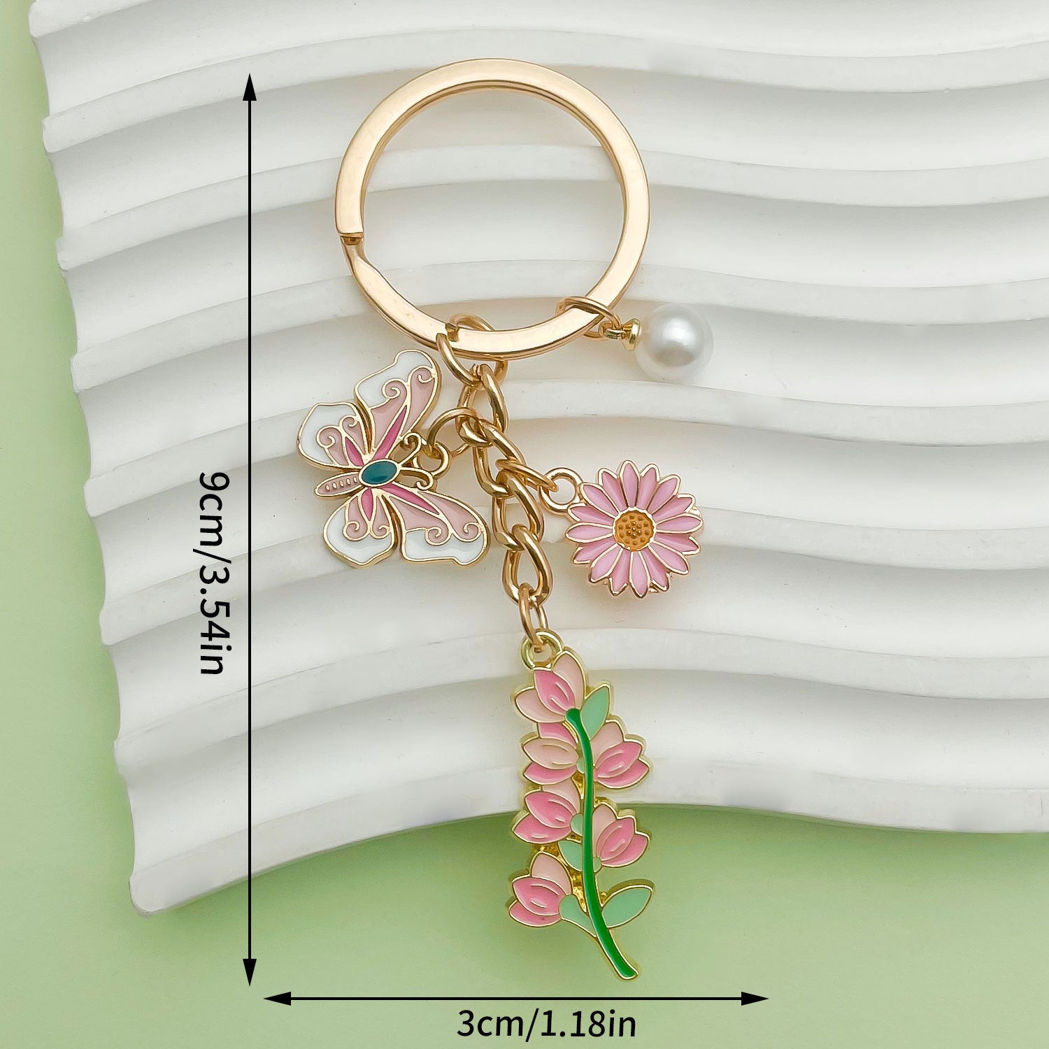 Wholesale Colorful butterfly metal keychain