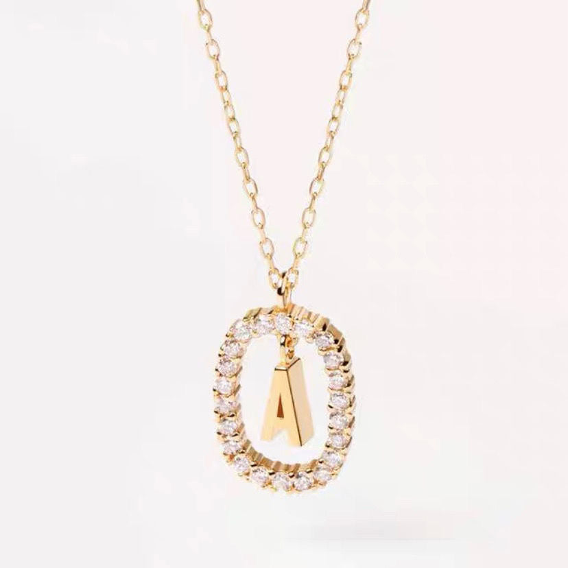 Wholesale Twenty Six Alphabet Pendants Copper Necklaces