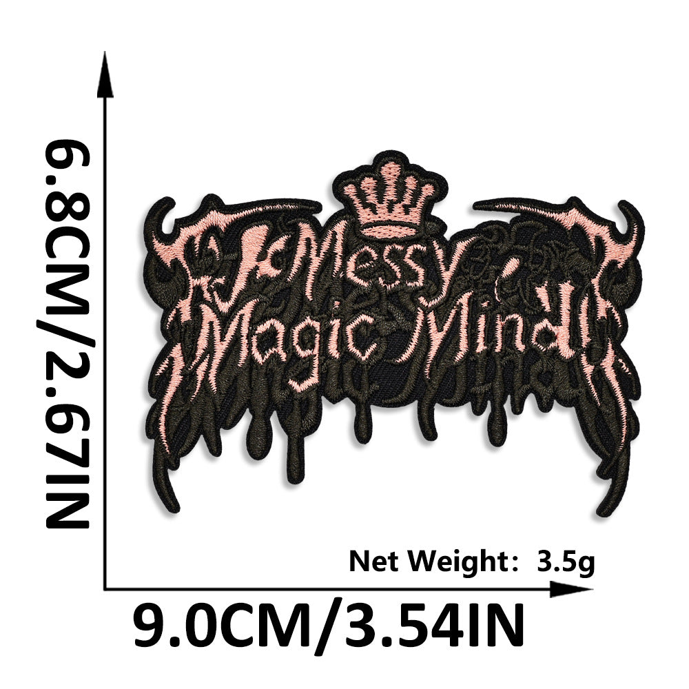 Wholesale Gothic Butterfly English Letter Iron On Embroidery Patch Chic Fashion Accessory For Everyday Use