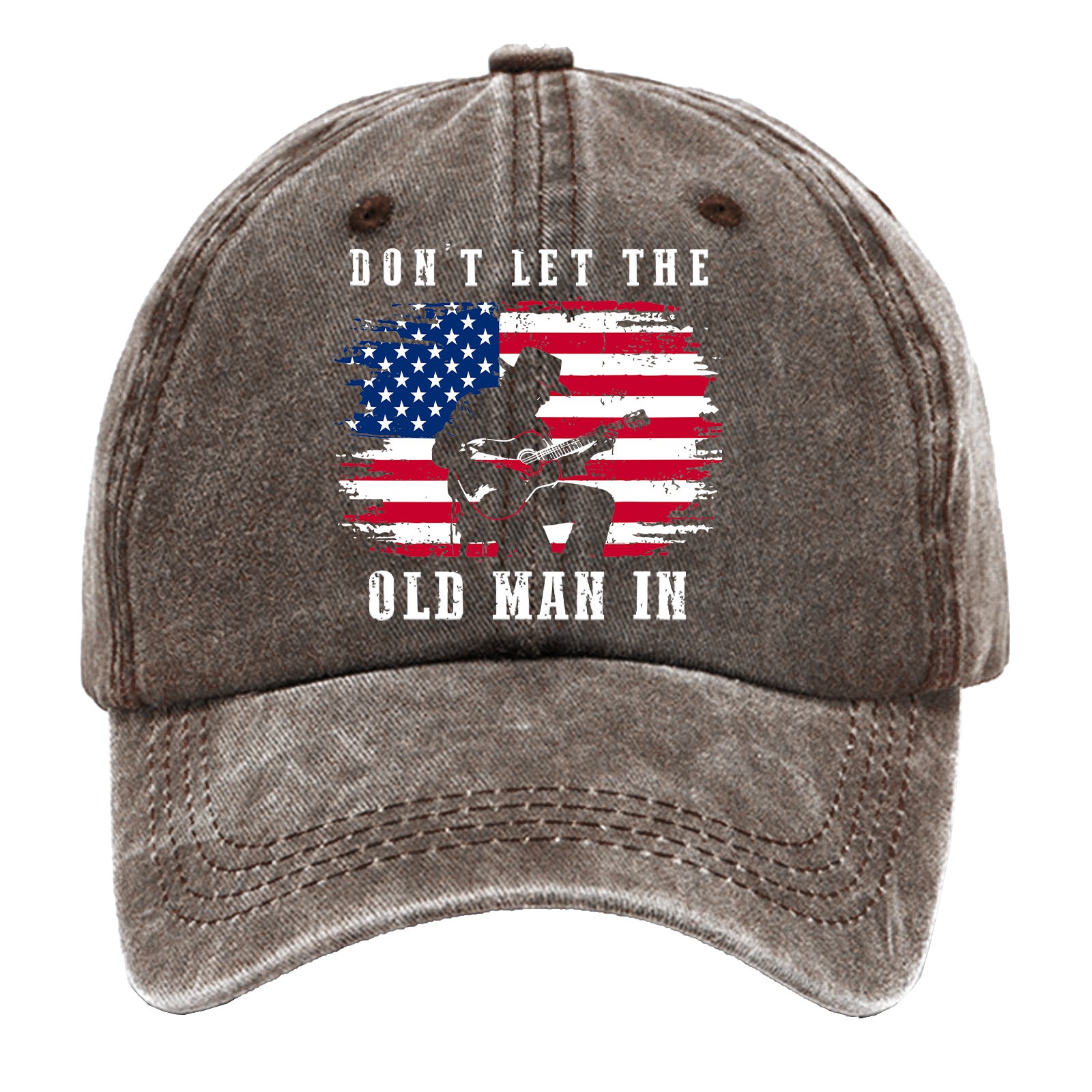 Wholesale Washed Cotton Printed Distressed Vintage Soft Top Baseball Cap