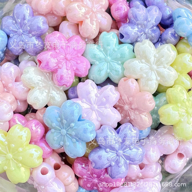 Wholesale 20pcs/pack Acrylic Sakura Flower Beads DIY Acrylic Beads