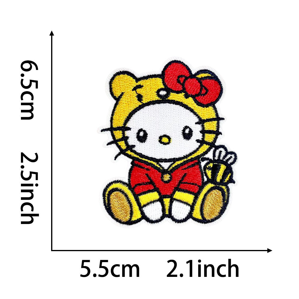 Wholesale Polyester Blue Chenille Embroidered Patch Iron On DIY Badge For Shoes And Hats Boutique Gift OLY Exclusive