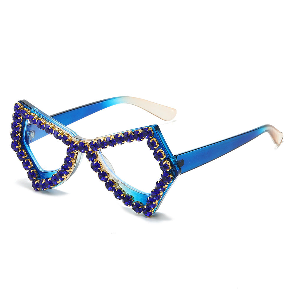 Wholesale Large Frame Diamond Butterfly Eyeglass Frames
