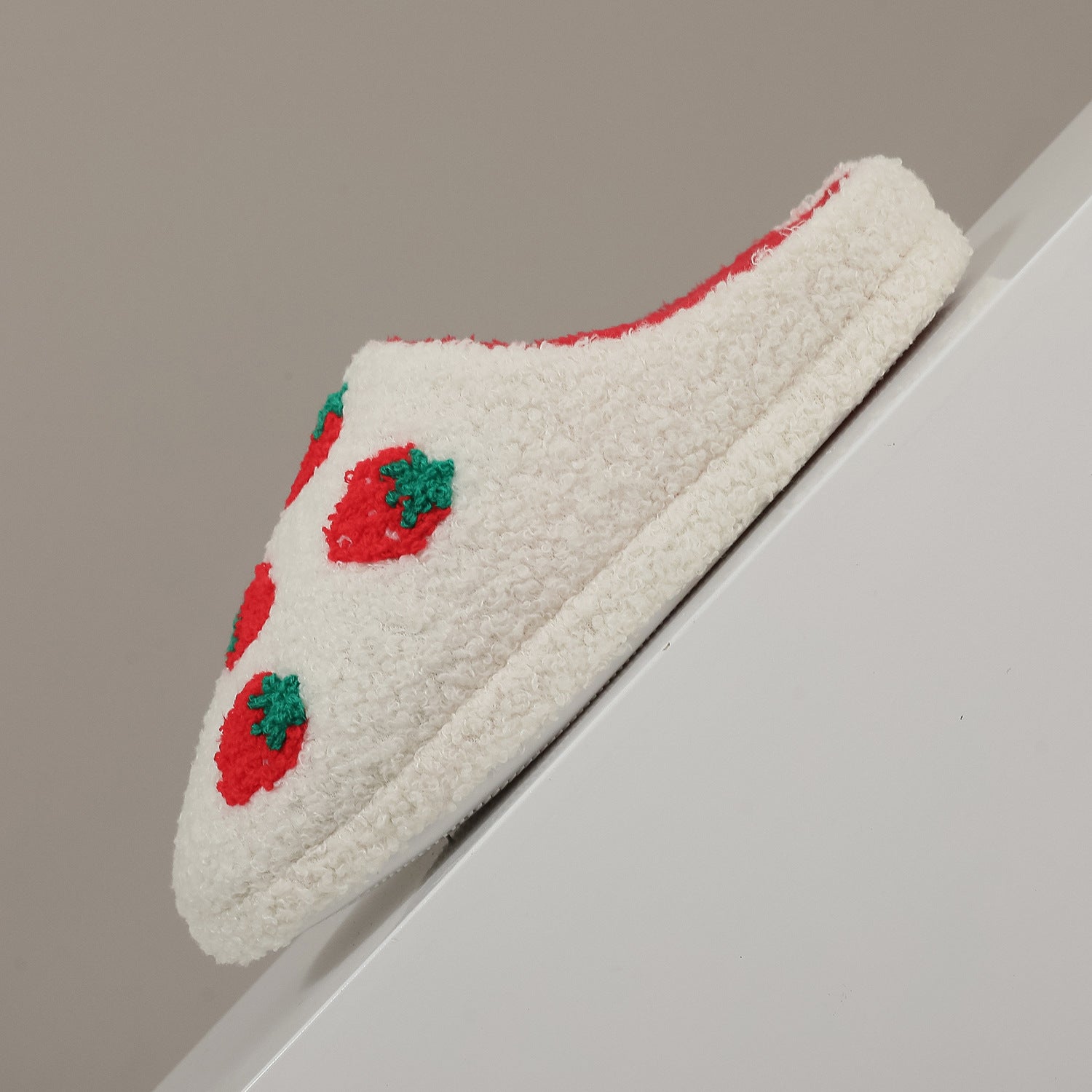 Strawberry Cotton Slippers Home Autumn and Winter Wool Slippers