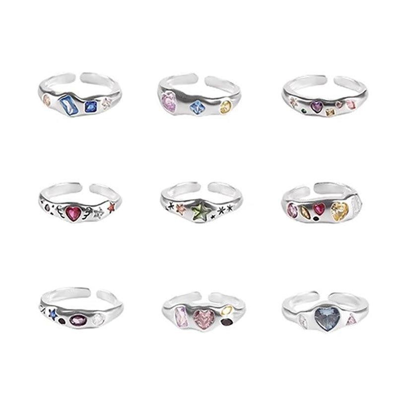 Wholesale Dopamine Love Colored Zircon Open Ring