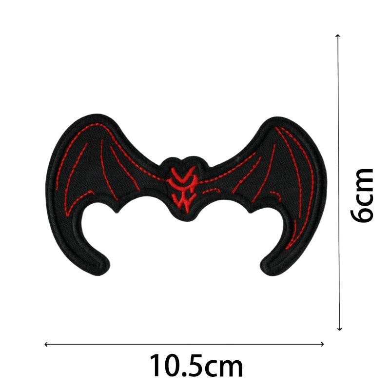 Wholesale Halloween Hot Melt Adhesive Patch with Pumpkin Bat Embroidery Decoration FS