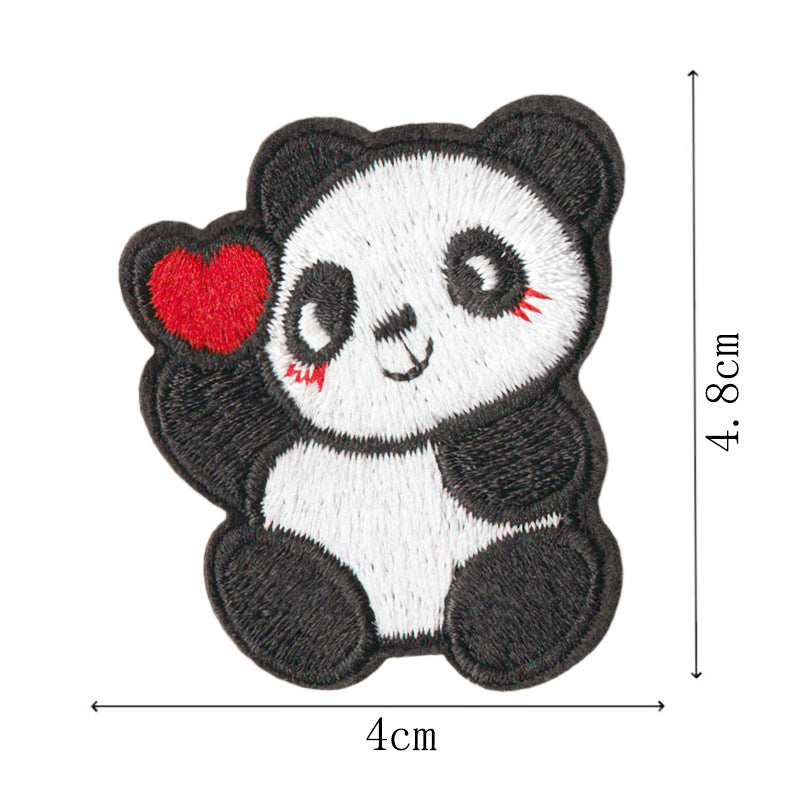 Wholesale Cute cartoon panda embroidery DIY Patches
