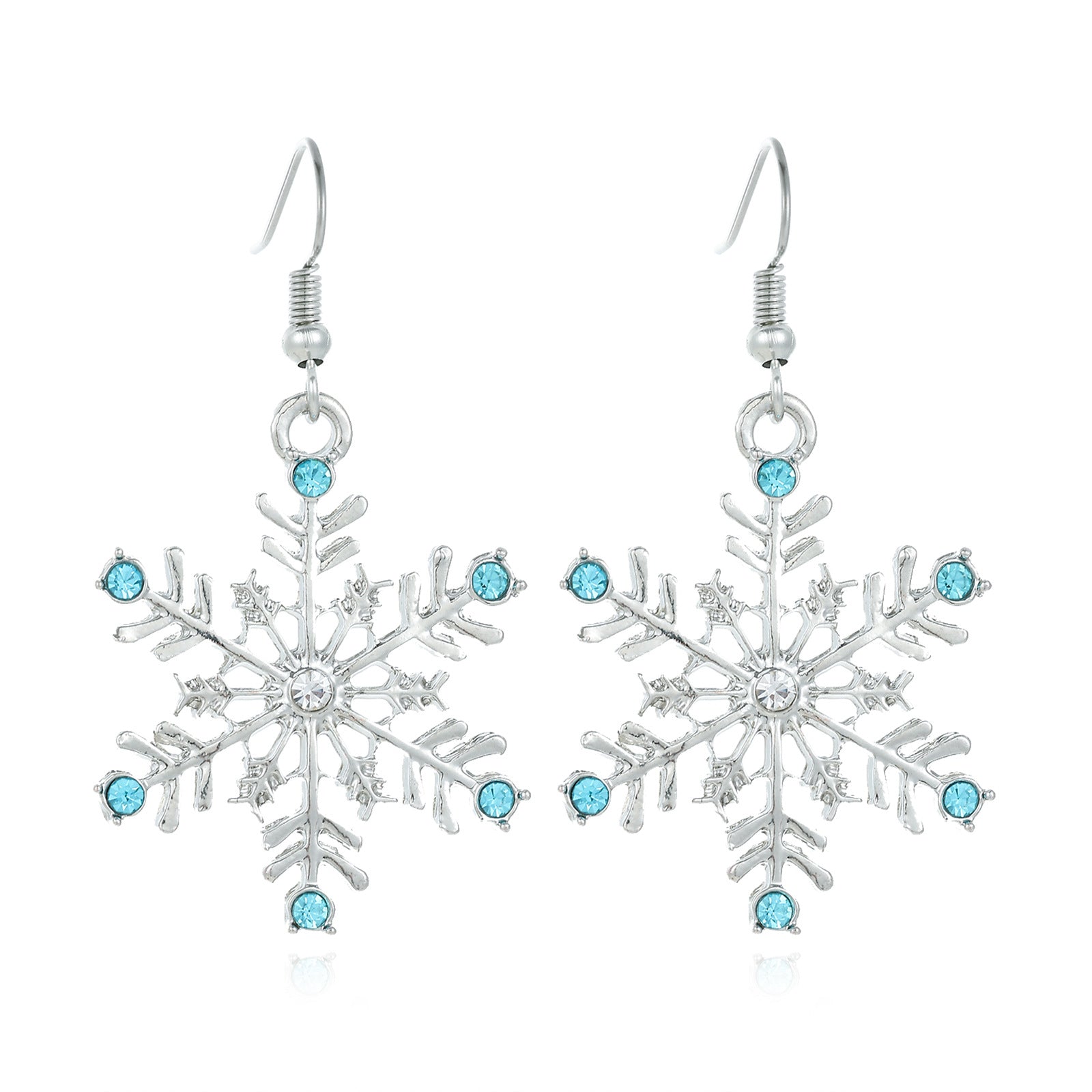 Wholesale Alloy diamond snowflake earrings