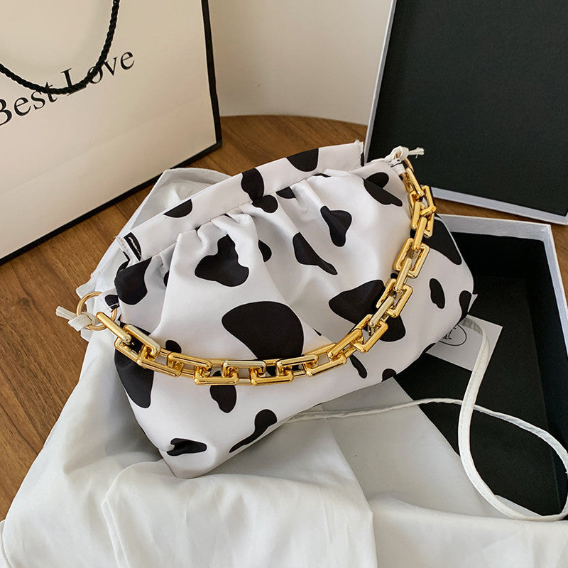 Wholesale PU Cow Print Zebra Print Butterfly Shoulder Bag