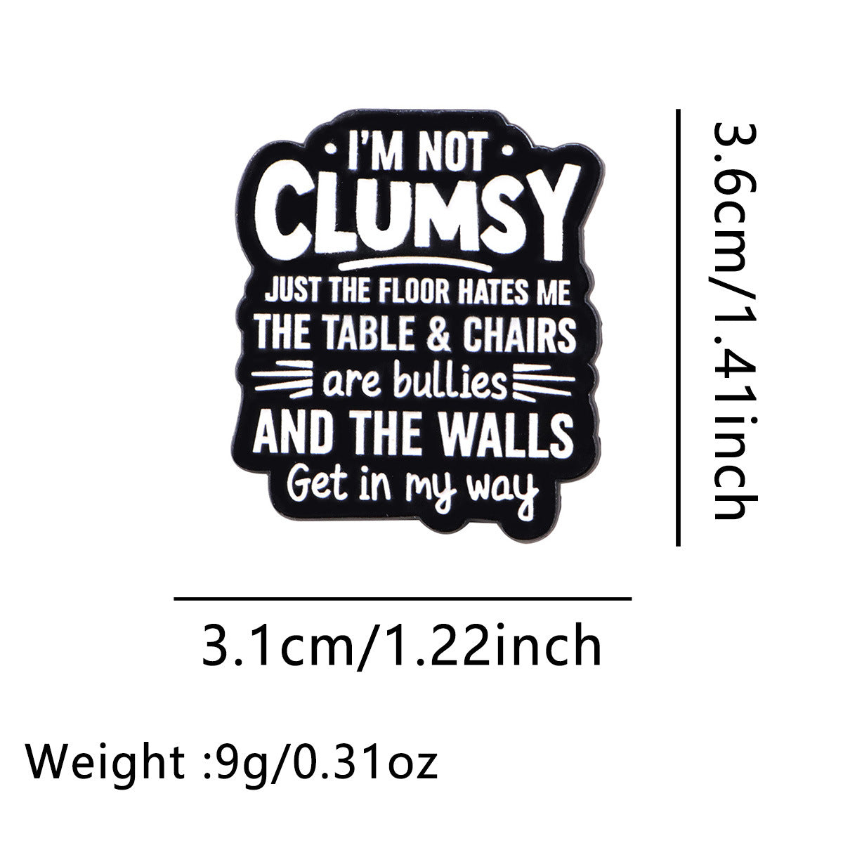 Wholesale Quote Brooch Cartoon Metal Badge Accessories