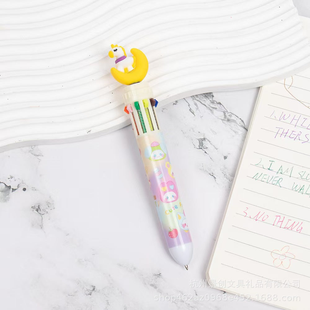 Wholesale Cartoon Head Ten Color Pen