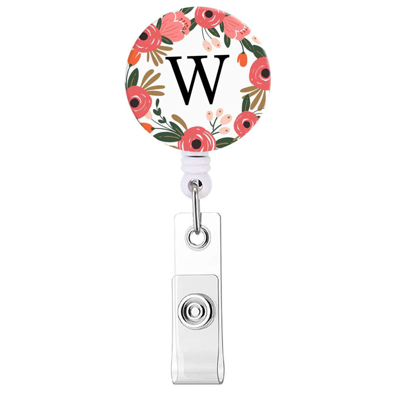 Wholesale English letter glue flower telescopic rotating easy to pull keychain