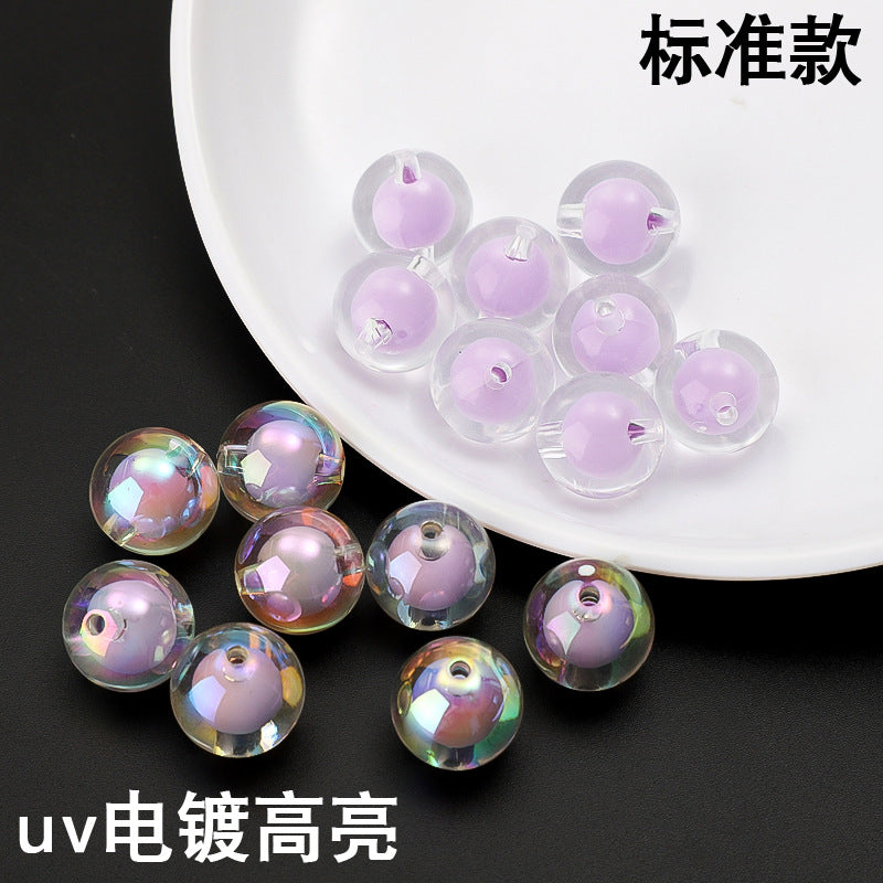 Cuentas de colores de resina de 100 piezas al por mayor