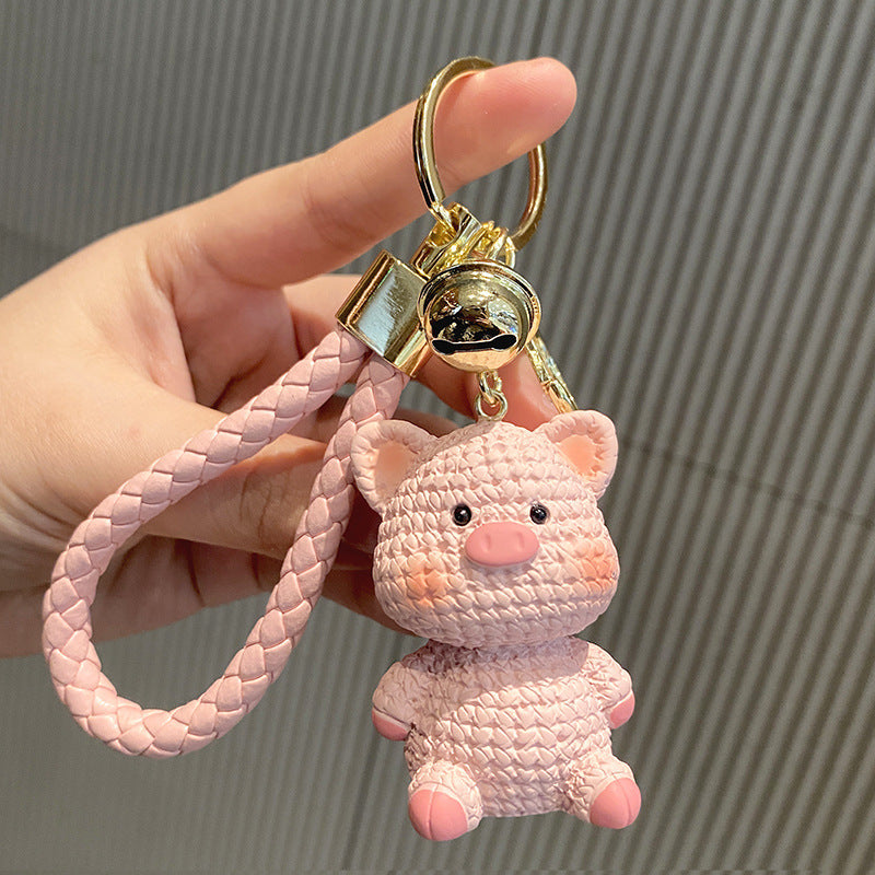 Wholesale Cute Pig Wool Keychain