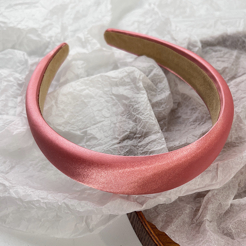 Wholesale Wide Edge Sponge Fabric Satin Three-dimensional Hair Bands