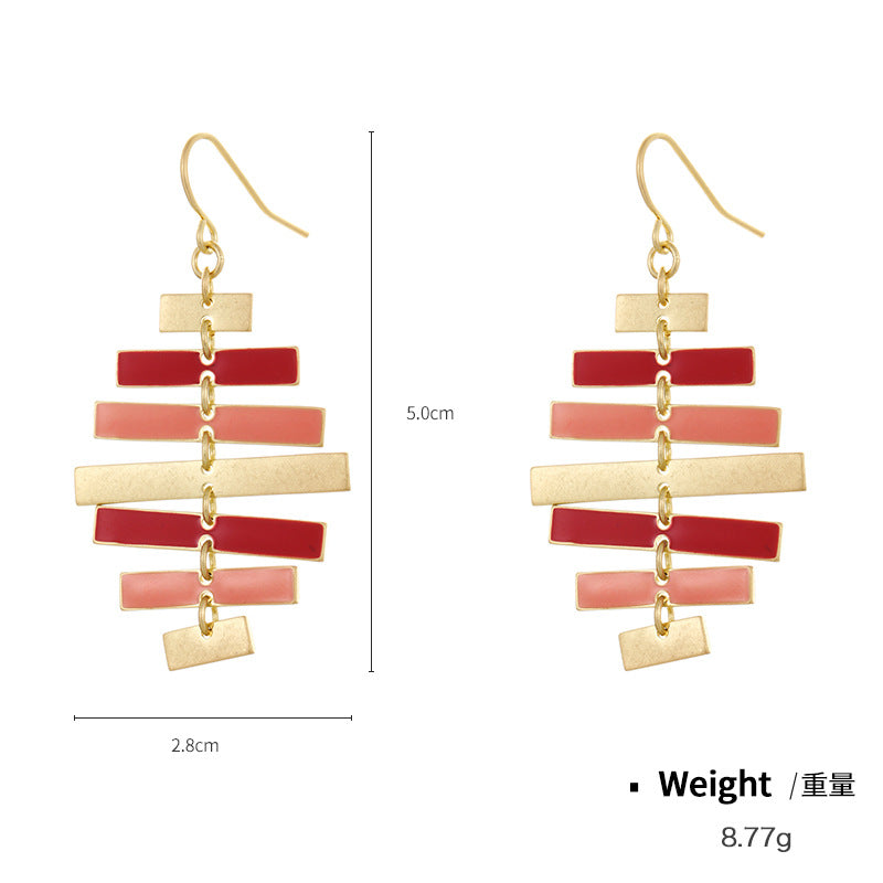 Wholesale Copper Plated Enamel Drop Oil Vintage Earrings