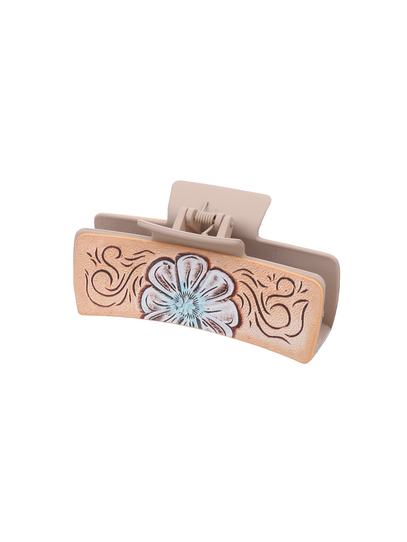 Wholesale Western Wind Denim Wind Sunflower Leather Hairpin Women's Shark Clip Grab Clip