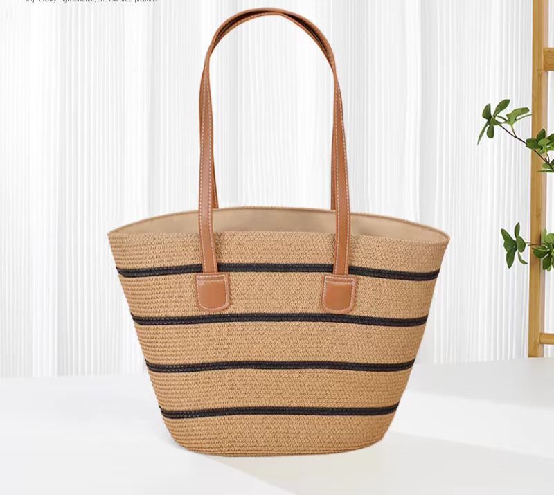 Wholesale Large Capacity Woven Shoulder Bag Rattan Straw Bag Tote Bag