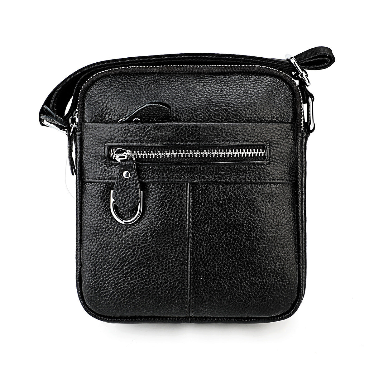 Wholesale men' s large capacity genuine leather shoulder bag messenger bag