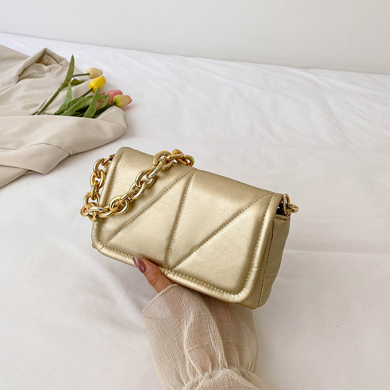 Wholesale Solid Color Casual Simple Chain Shoulder Armpit Small Square Bag