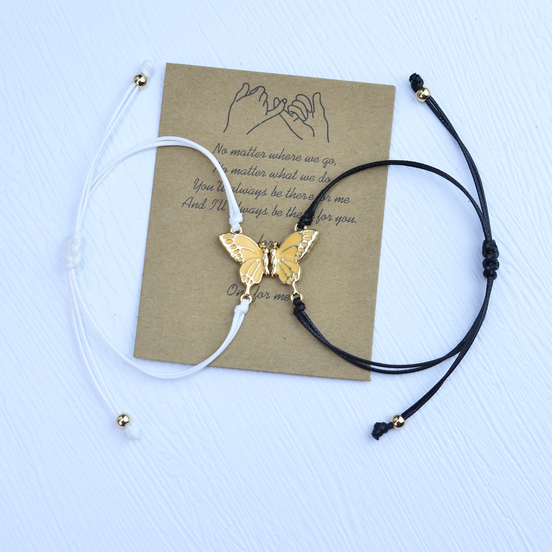 Wholesale Colorful butterfly hand woven adjustable bracelet