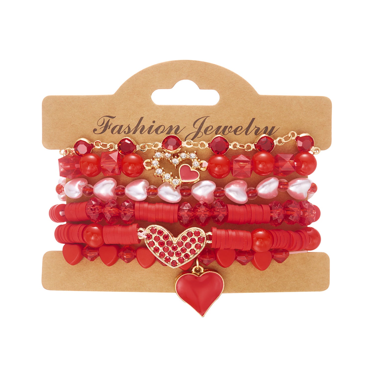 Wholesale  Valentine' s Day Heart Multi Bracelet Set