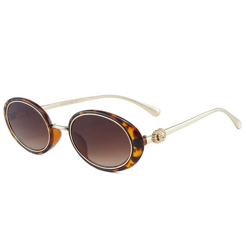 Wholesale men' s and women' s round metal frame sunglasses personalized fashion sunshades