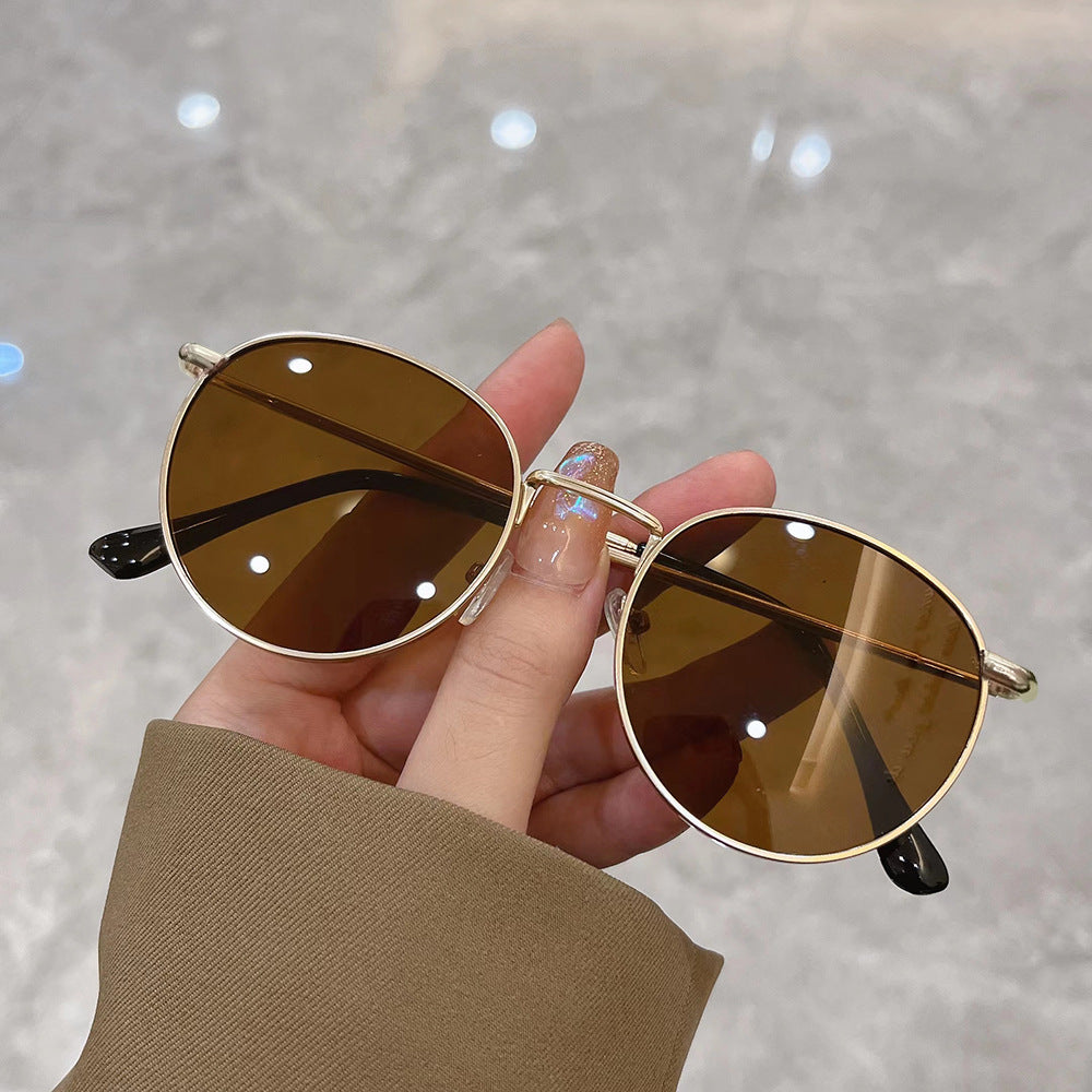 Wholesale New small round frame anti-glare sunglasses